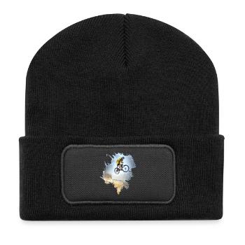 Surfez sur la chute - Beanie recyclé à patch - noir - Devant