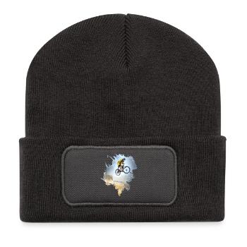 Ride the Drop - Recycled Patch Beanie - dark grey - Front
