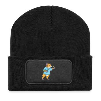 Hamster Dart Dartpfeil - Recycled Patch Beanie - black - Front