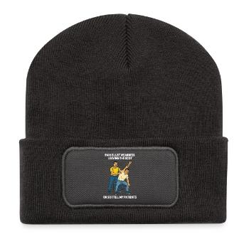 Physiotherapie Lustiger Schmerz Ist Nur Schwäche - Recycelte Patch Beanie - Dunkelgrau - Vorne