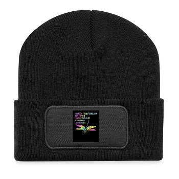 Bourreau de travail - Beanie recyclé à patch - noir - Devant