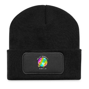 Earth Day - Recycelte Patch Beanie - Schwarz - Vorne