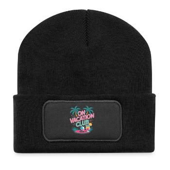 Vacation Club Summer Festival Vacation Beach Vacation - Recycled Patch Beanie - black - Front