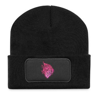 Cute Maine coon cat - Recycled Patch Beanie - black - Front
