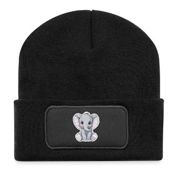 Elephant - Recycled Patch Beanie - black - Front