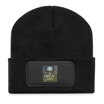 Malle 2025 Palme Bunt - Recycelte Patch Beanie - Schwarz - Vorne