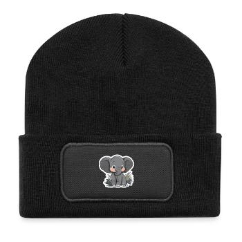 Elephant - Recycled Patch Beanie - black - Front