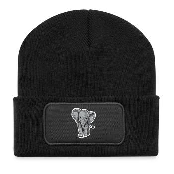 Elephant - Recycled Patch Beanie - black - Front