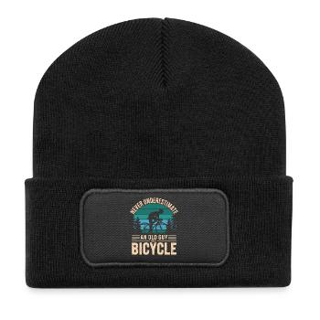 Vintage Cycling Tribute for Bike Enthusiasts - Recycled Patch Beanie - black - Front