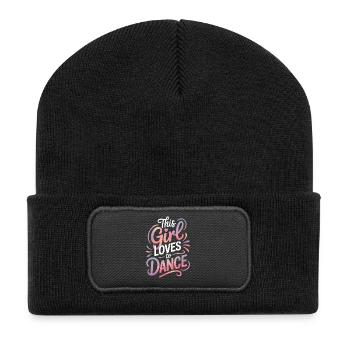 Dancing Saying Girl Dance Funny Dancing Gift - Recycled Patch Beanie - black - Front