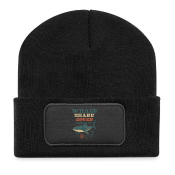 Whale Shark Lover - Recycled Patch Beanie - black - Front