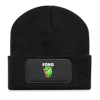 Grenouille arboricole Grenouille - Beanie recyclé à patch - noir - Devant