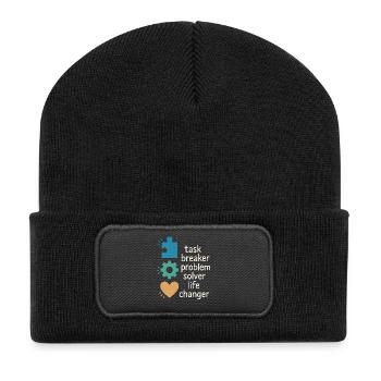 Ergotherapeut Ot Gift Healthcare Reha - Recycelte Patch Beanie - Schwarz - Vorne