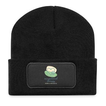 Ergotherapeut Ot Gift Healthcare Reha - Recycelte Patch Beanie - Schwarz - Vorne