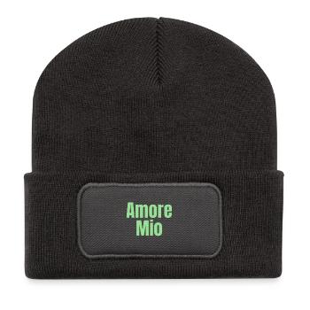 Amore Mio - Recycled Patch Beanie - dark grey - Front