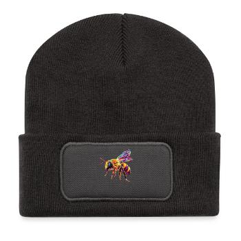 abeilles apiculteur miel apiculteur abeilles abeille mignonne - Beanie recyclé à patch - charbon - Devant