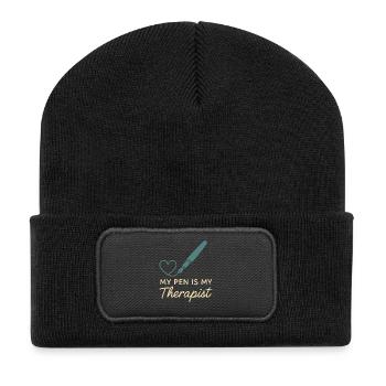 Gratitude Practice Journal Lover Emotional - Recycled Patch Beanie - black - Front