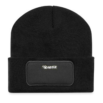 Indonesien Graffiti Tag Sketchbook - Recycelte Patch Beanie - Schwarz - Vorne
