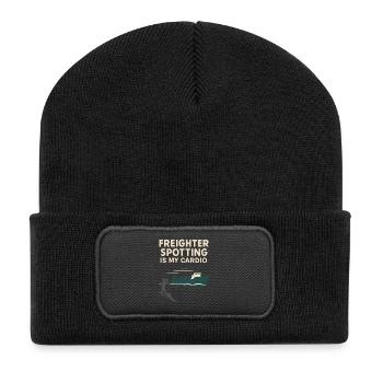 Ship vision device Container ship Cargo ship - Recycled Patch Beanie - black - Front