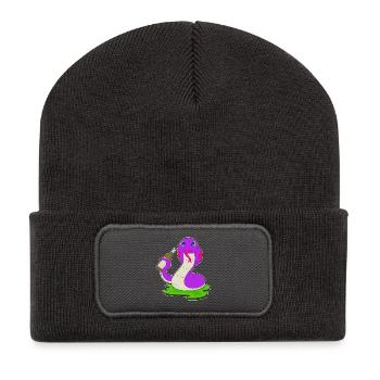 Bouteille de bière Snake - Beanie recyclé à patch - charbon - Devant