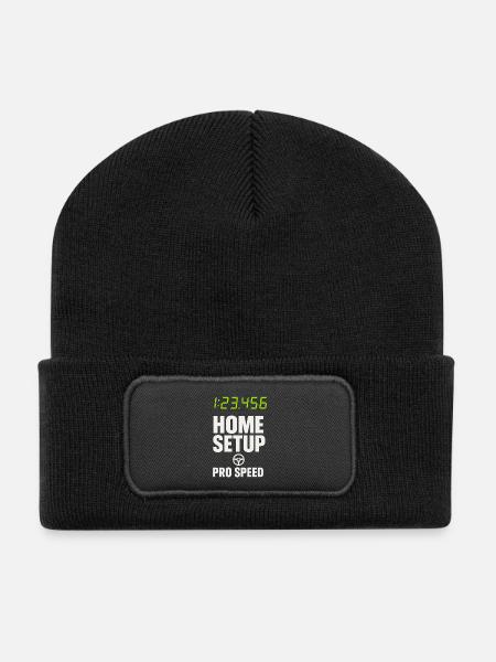 Sim Racing Simulator Cockpit Esports Racer - Recycelte Patch Beanie - Schwarz