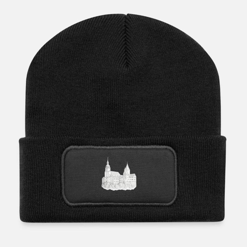 Schwarzenberg Erzgebirge Schloss - Recycelte Patch Beanie - Schwarz