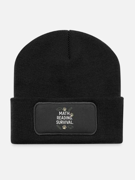 Homeschool Mom Mama Bear Homeschooling Geschenk - Recycelte Patch Beanie - Schwarz