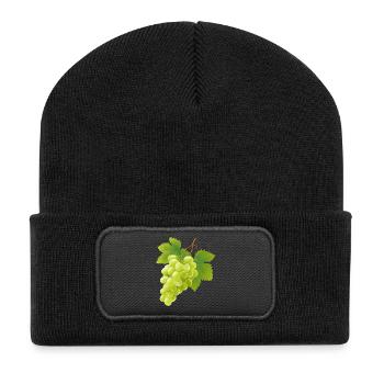 raisins verts - Beanie recyclé à patch - noir - Devant