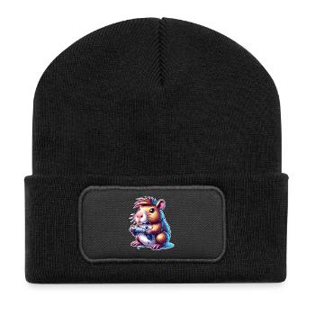 Capybara Gaming - Recycled Patch Beanie - black - Front
