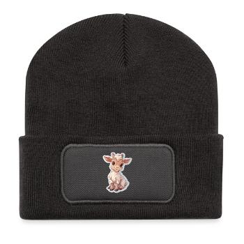 Ziege - Recycelte Patch Beanie - Dunkelgrau - Vorne