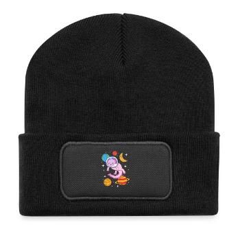 Axolotl Astronaut - Recycled Patch Beanie - black - Front
