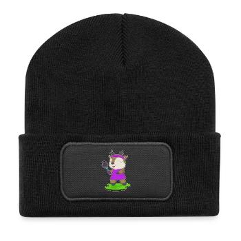 Renne Tennis Raquettes de tennis - Beanie recyclé à patch - noir - Devant