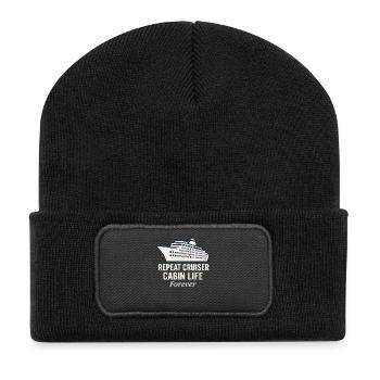 Cruise Addict Funny Cruise Loyalty Ocean - Beanie recyclé à patch - noir - Devant
