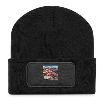 Rainbow Mountain Peru - Recycelte Patch Beanie - Schwarz - Vorne