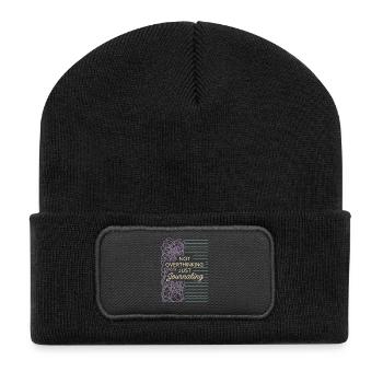 Gratitude Practice Journal Lover Emotional - Recycled Patch Beanie - black - Front