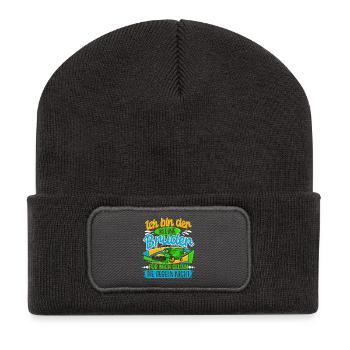 Kleiner Bruder - Recycelte Patch Beanie - Dunkelgrau - Vorne