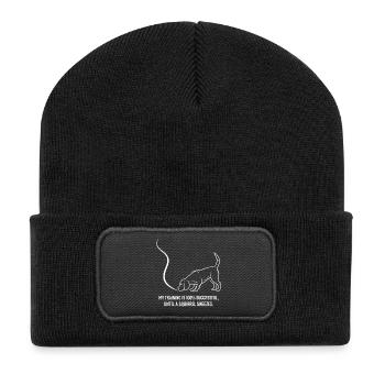 S’entraîner jusqu’à l’éternuement - Beanie recyclé à patch - noir - Devant