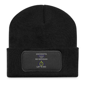 Mémoire Athlète Mnémotechnique Entraînement cérébral Mental - Beanie recyclé à patch - noir - Devant