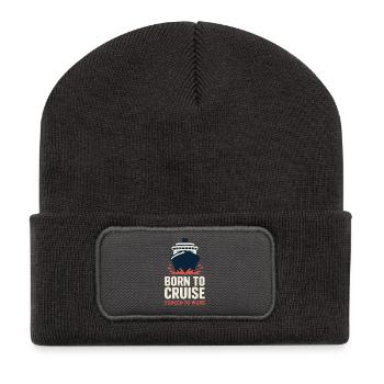 Cruise Addict Funny Cruise Loyalty Ocean - Beanie recyclé à patch - charbon - Devant