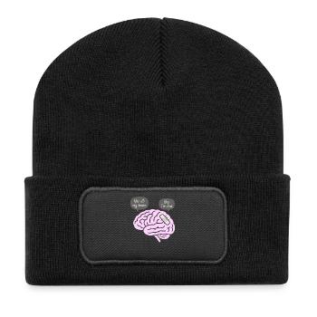 Hirnverletzungsüberlebender Neuro-resiliente - Recycelte Patch Beanie - Schwarz - Vorne