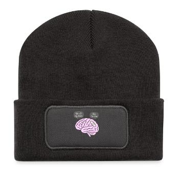 Hirnverletzungsüberlebender Neuro-resiliente - Recycelte Patch Beanie - Dunkelgrau - Vorne