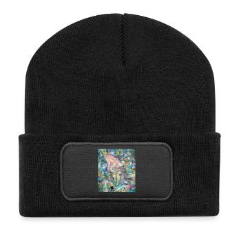 Histoire d’amour - Beanie recyclé à patch - noir - Devant