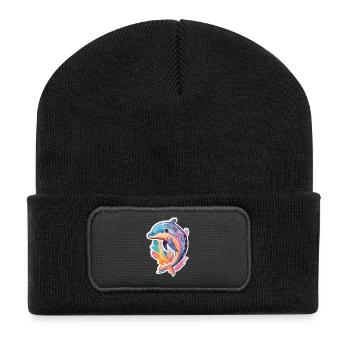 Dolphin - Recycled Patch Beanie - black - Front