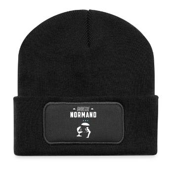 Barbecue Normand Souvenir de Normandie - Beanie recyclé à patch - noir - Devant