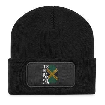 Drapeau Jamaique Empreinte Papa Jamaican - Beanie recyclé à patch - noir - Devant