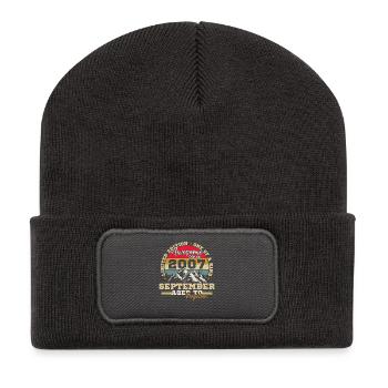 Vintage Cadeau Anniversaire Nées En Septembre 2007 - Beanie recyclé à patch - charbon - Devant