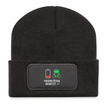 Gaming Motivation Design for Fans - Recycled Patch Beanie - dark grey - Front