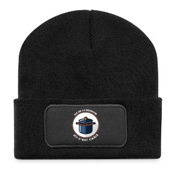 Ici c’est Caris Créole Ile de la Réunion - Beanie recyclé à patch - noir - Devant
