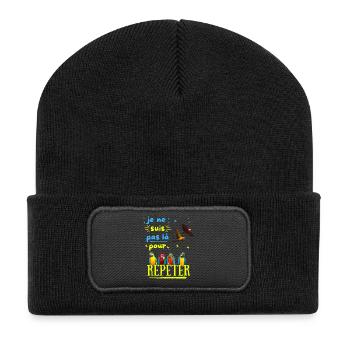 Ne Me Forcez Pas à Répéter - Beanie recyclé à patch - noir - Devant