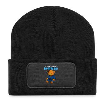 Wake Me Up When it's Jiu-Jitsu Day - BJJ Humor - Recycled Patch Beanie - black - Front